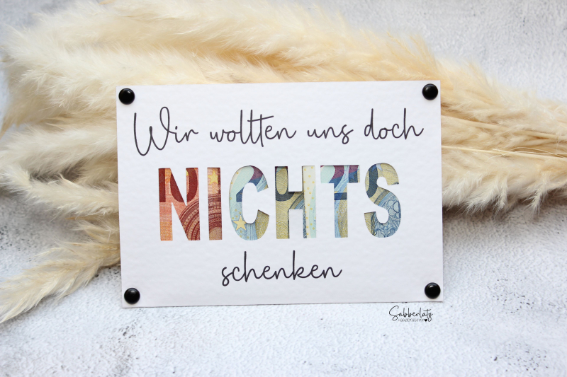 Wir wollten uns doch NICHTS schenken